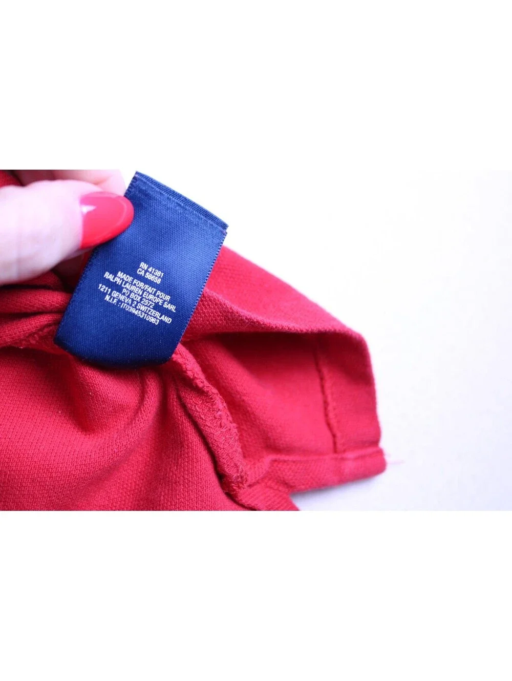 Polo Ralph Lauren Polo Red Shirt Blue Big Pony Embroidery Logo Youth L 14-16